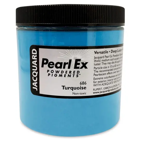 Jacquard Pearl-Ex Pigment - 4 oz, Turquoise, Jar {1}