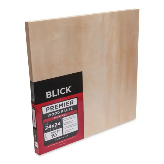 Blick Premier Wood Panel - 24" x 24", 1-1/2" Gallery Profile, Cradled {1}