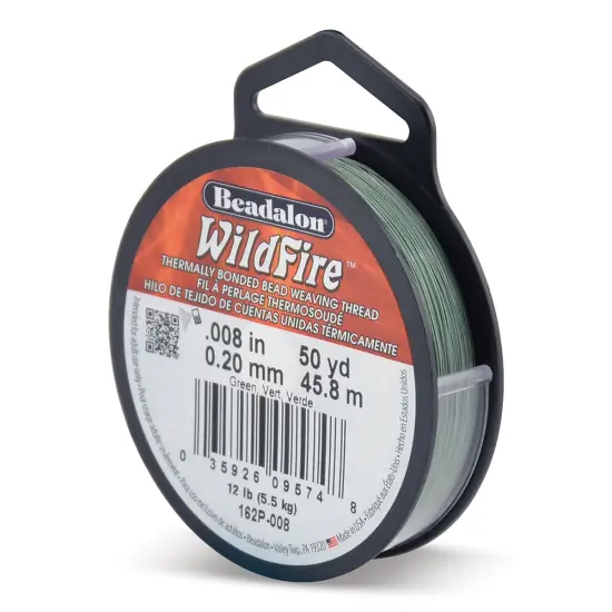 Beadalon WildFire Beading Thread - Green, 0.008", 50 yds {1}