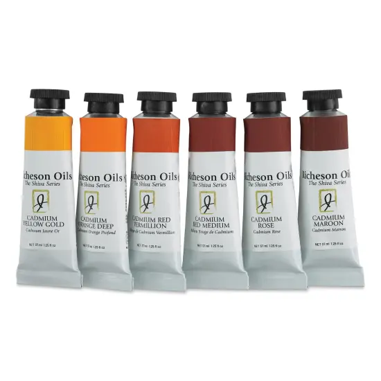 Richeson Shiva Oil Paints - Set of 6, Cadmium Colors, 37 ml {1}