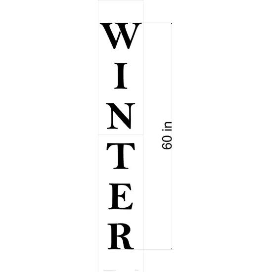 60-Inch Winter Tall Wall Stencil | 3806L by Designer Stencils | Word & Phrase Stencils | Reusable Art Craft Stencils for Painting on Walls, Canvas, Wood | Reusable Plastic Paint Stencil for Home Makeover | Easy to Use & Clean Art Stencil {2}