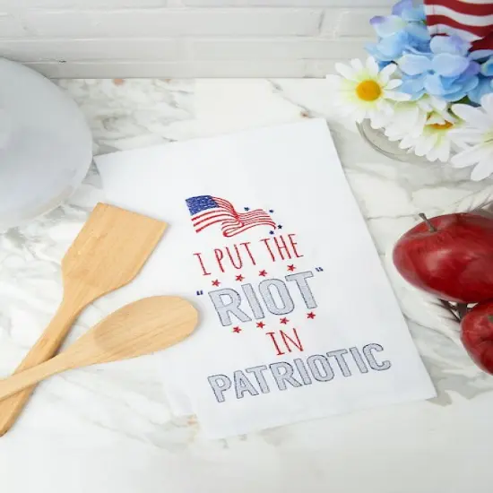 July 4th "Patriotic" Cotton Kitchen Dishtowel {2}