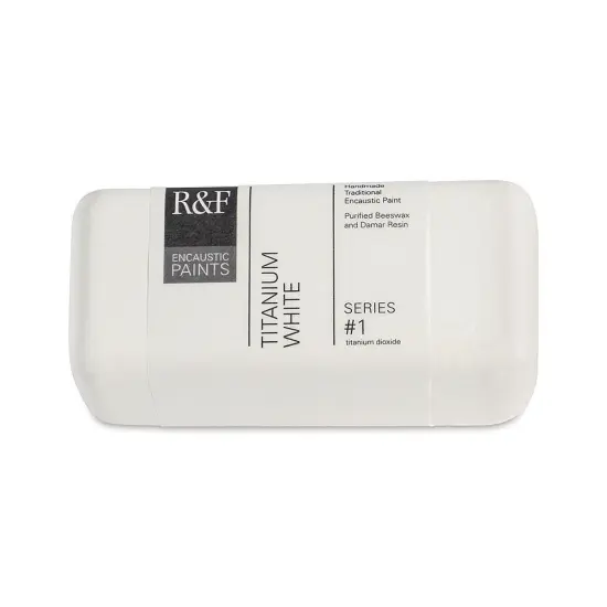 R&F Encaustic Paint Block - Titanium White, 104 ml block {2}