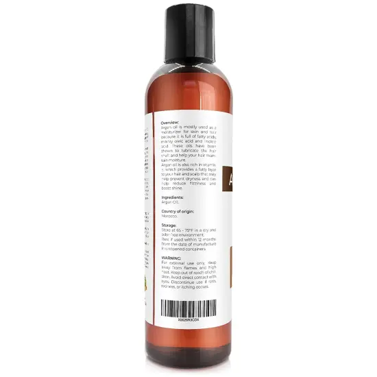 velona Argan Oil - 8 oz | Morocco Oil | Stimulate Hair Growth, Skin, Body and Face Care | Nails Protector | Unrefined, Cold Pressed | Cap Kit&hellip; {5}