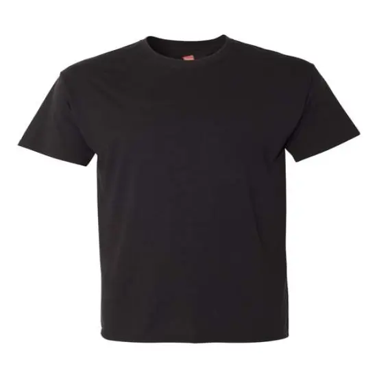 Hanes&reg; Perfect-T Triblend Short Sleeve Crew Neck T-Shirt Solid Black Triblend {1}