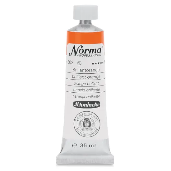 Schmincke Norma Professional Oil Paint - Brilliant Orange, 35 ml, Tube {1}