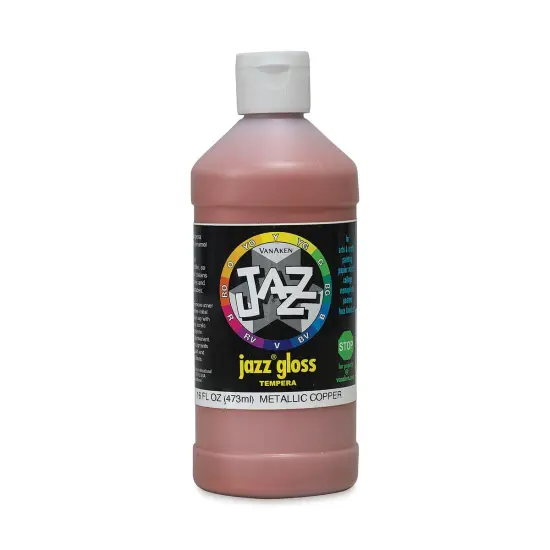 Jazz Gloss Tempera - Gloss, Metallic Copper, 16 oz bottle {1}