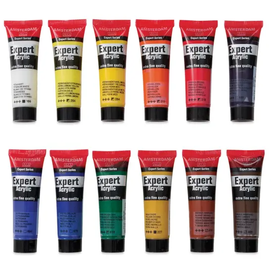 Amsterdam Expert Series Acrylic Paints - Set of 12, Assorted Colors, 20 ml Tubes {2}