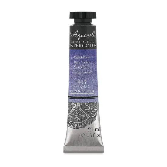 Sennelier French Artists' Watercolor - Blue Violet, 21 ml, Tube {1}