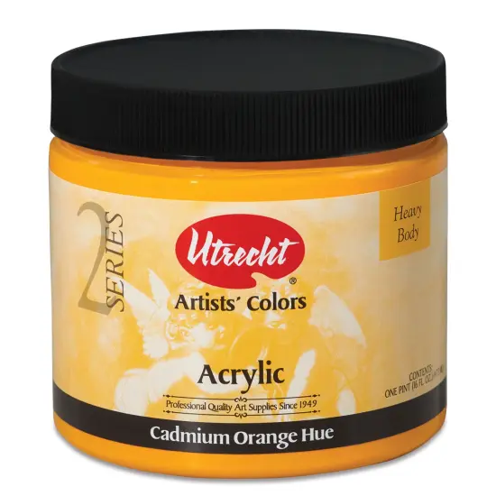 Utrecht Artists' Acrylic Paint - Cadmium Orange Hue, Pint {1}