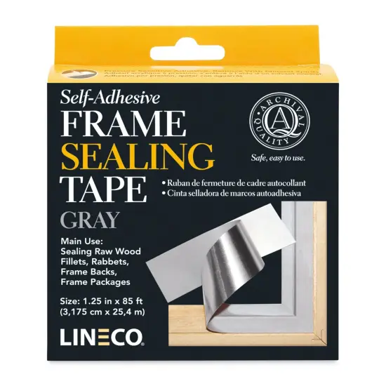 Lineco Frame Sealing Tape - 1-1/4" x 85 ft, Gray {2}