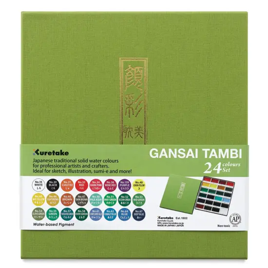 Kuretake Gansai Tambi Watercolor Pans - Set of 24, Assorted {1}