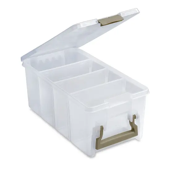 ArtBin Super Semi Satchel - 8" x 15" x 6 1/4", Translucent White, with Dividers {2}