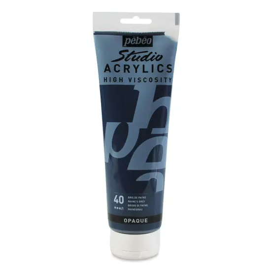 Pebeo High Viscosity Acrylics - Payne's Gray, 250 ml, Tube {1}