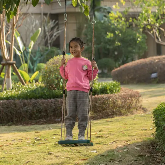 Adjustable Plastic Standing Swing, Outdoor Kids Playground Swing, for All Ages Green {3}