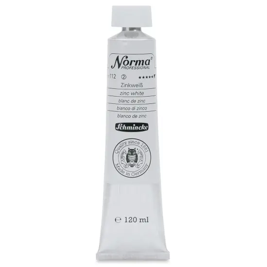 Schmincke Norma Professional Oil Paint - Zinc White, 120 ml, Tube {1}
