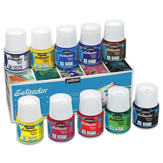 Pebeo Setacolor Fabric Paint - Opaque, Set of 10 {2}