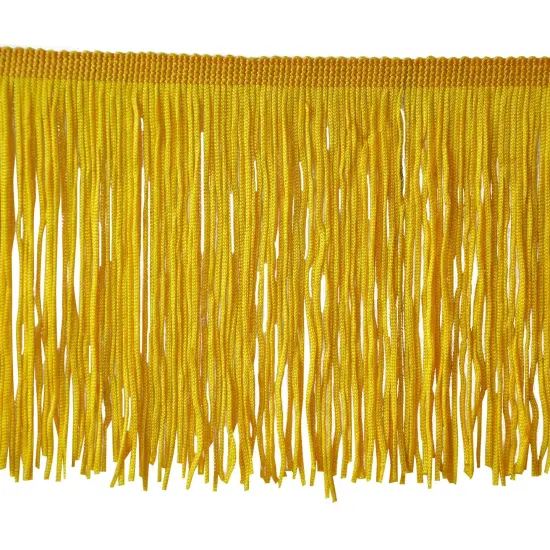 Belagio Chainette Fringe, 6" Wide, Bright Yellow, 10-Yard Bolt {1}