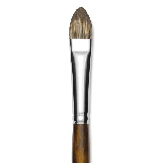Silver Brush Monza Synthetic Mongoose Artist Brush - Long Handle, Cat's Tongue, Size 8 {1}