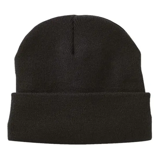 Sportsman&reg; Jersey Lined Cuffed Beanie Black {1}