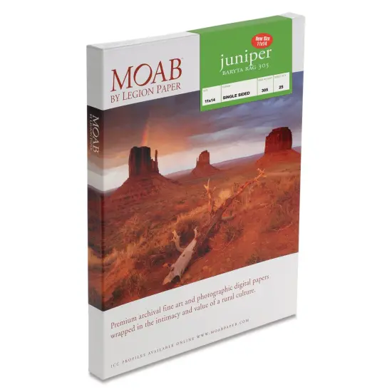 Legion Moab Juniper Baryta Rag Paper - 11" x 14", 25 Sheets {2}