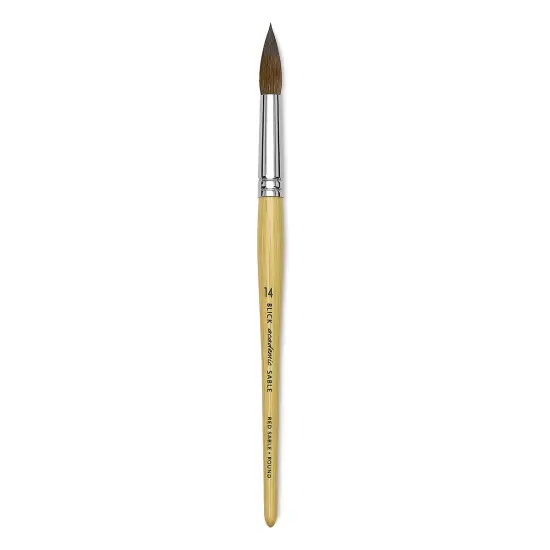 Blick Academic Sable Brush - Round, Natural Handle, Size 14 {1}