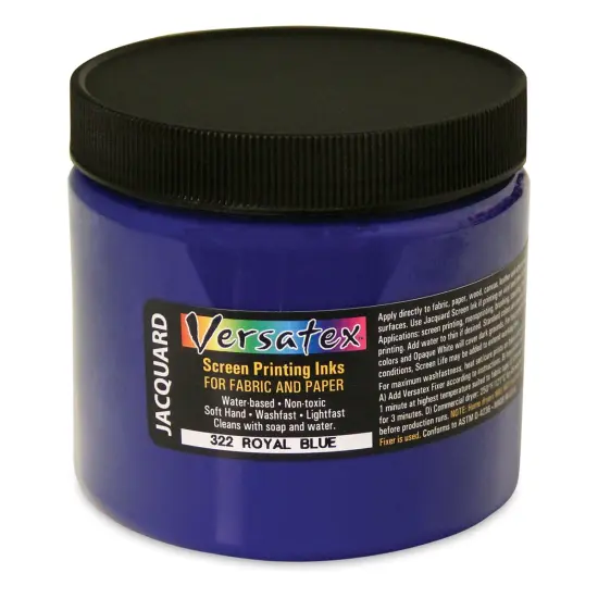 Jacquard Versatex Screen Printing Ink - Royal Blue, 16 oz jar {1}