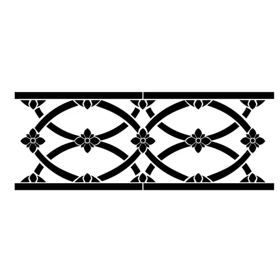 Fancy Wrought Iron Wall Stencil | 2888 by Designer Stencils | Pattern Stencils | Reusable Stencils for Painting | {1}