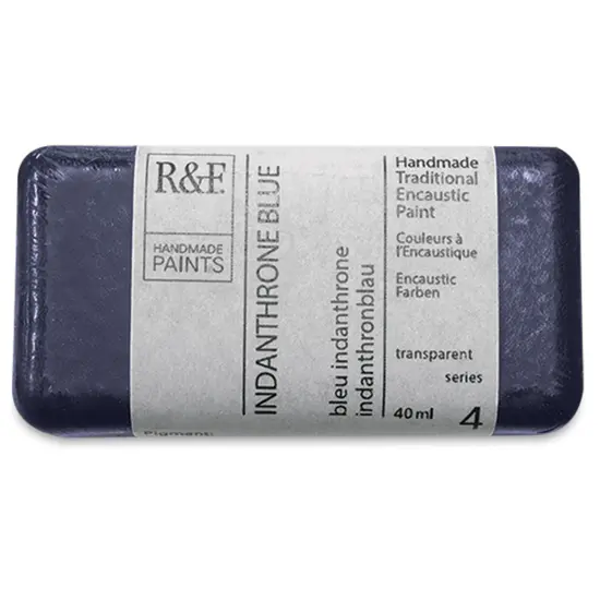 R&F Encaustic Paint Block - Indanthrone Blue, 40 ml, Block {1}