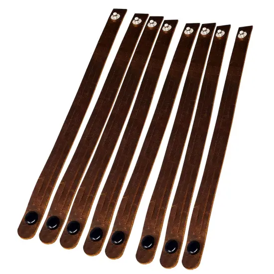 Mystery Braid Leather Bracelets Kit - 8 Brown Leather Bracelets Braiding Ready - Made in USA by Pitka Leather {2}