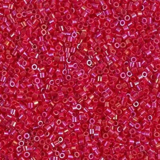 Miyuki Delica Bead 15/0, DBS0162, Opaque Red AB {1}