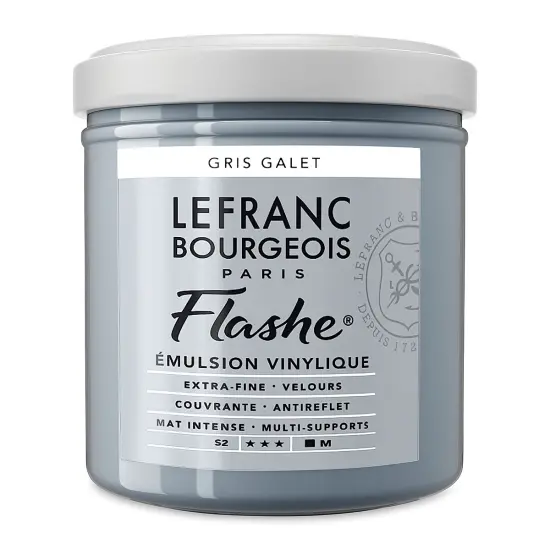 Lefranc & Bourgeois Flashe Vinyl Paint - Stone Gray, 125 ml jar {1}