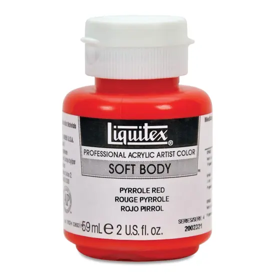 Liquitex Soft Body Artist Acrylics - Pyrrole Red, 59 ml bottle {1}