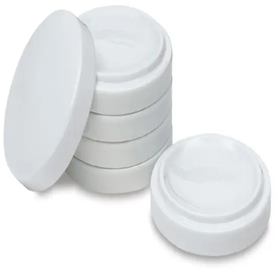 Richeson Nesting Porcelain Palette Set - Small x 1/2" x 3", With 1 Lid, Set of 5 {1}