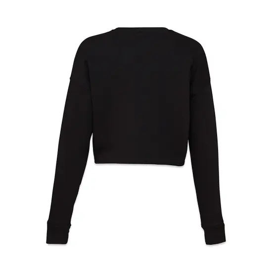 Bella Canvas Cropped Crew Fleece - Black, Large {1}