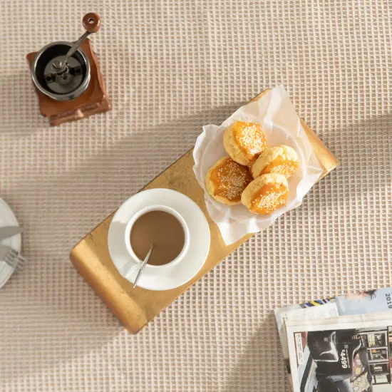 Decorative Metal Gold Stand Rectangular Shape Rustic Tray and PC Monitor Stand {5}