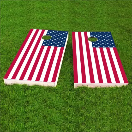 American USA Flag Cornhole Board Stencil {2}