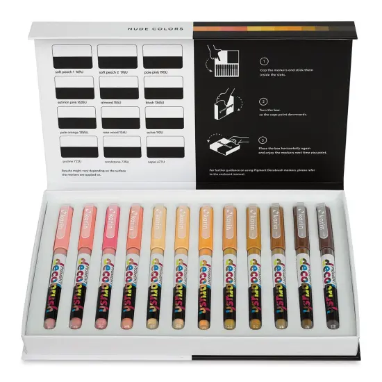 Karin Pigment Decobrush Markers - Nude Colors, Set of 12 {1}