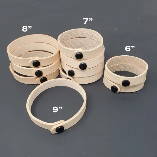 10 Pack 1/2 Inch Leather Bracelets Blank-Hand Stamping, Tooling, Engraving {4}
