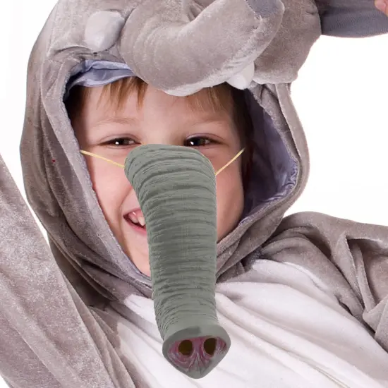 Elephant Nose Costume Accessory - Pretend Play Animal Elephant Noses for Adults and Kids Gray {3}