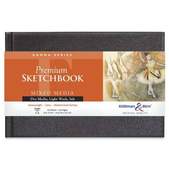 Stillman & Birn Gamma Series Hardcover Sketchbook - 6" x 9", Landscape, 62 Sheets {1}