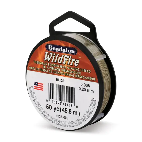Beadalon WildFire Beading Thread - Beige, 0.008", 50 yds {1}