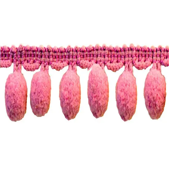 Belagio Pom Trim, 1.25" Wide, 10-Yard Bolt, Pink {1}