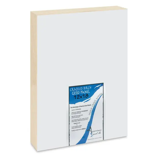 American Easel Gessoed Wood Painting Panel - 12" x 18", 1-5/8" Deep cradle {1}