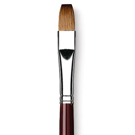 Da Vinci Kolinsky Red Sable Oil Brush - Flat, Long Handle, Size 10 {1}