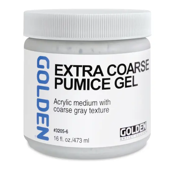 Golden Pumice Gel Medium - Extra Coarse, 16 oz jar {1}