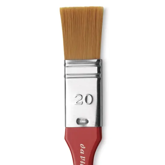 Da Vinci Cosmotop Spin Brush - Flat Wash, Short Handle, Size 20 {1}