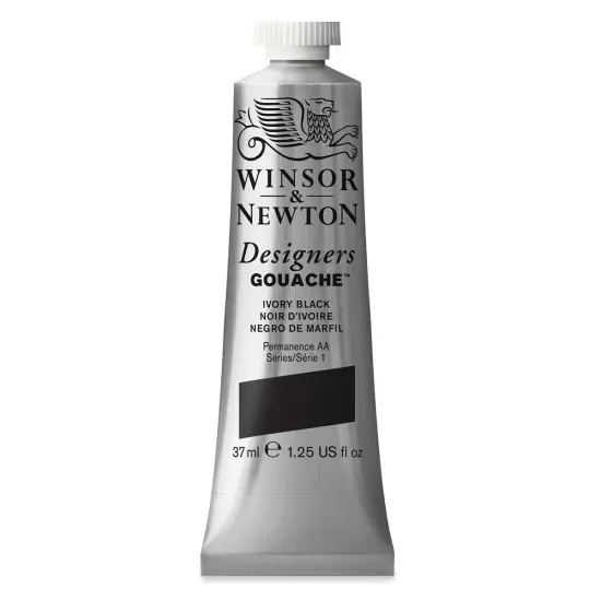 Winsor & Newton Designers Gouache - Ivory Black, 37 ml tube {1}