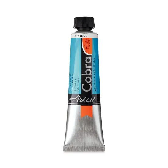 Cobra Artist Water Mixable Oil Paint - Turquoise Blue, 40 ml tube {1}