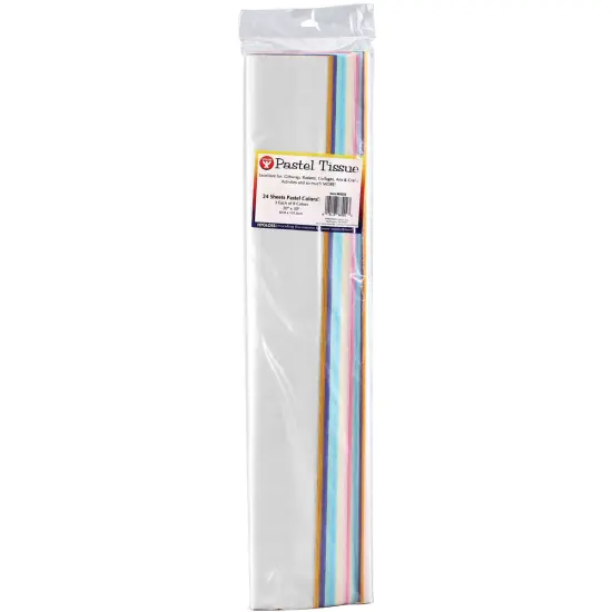 Hygloss Tissue Paper 20"X30" 24/Pkg-3 Each Of 8 Pastel Colors {1}